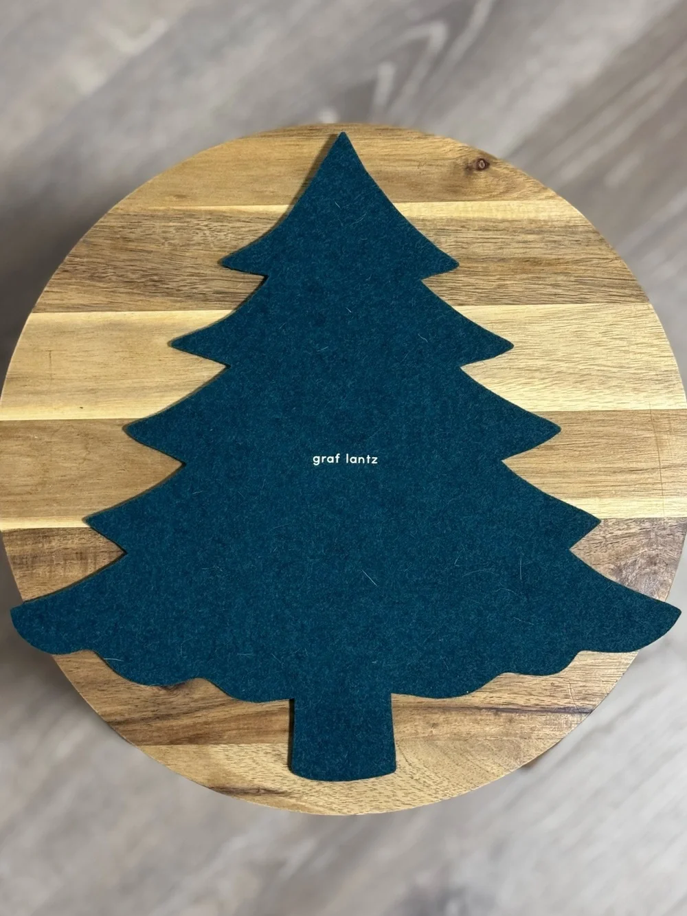 NEW Graf Lantz Merino Wool Tree Trivet Kombu Green